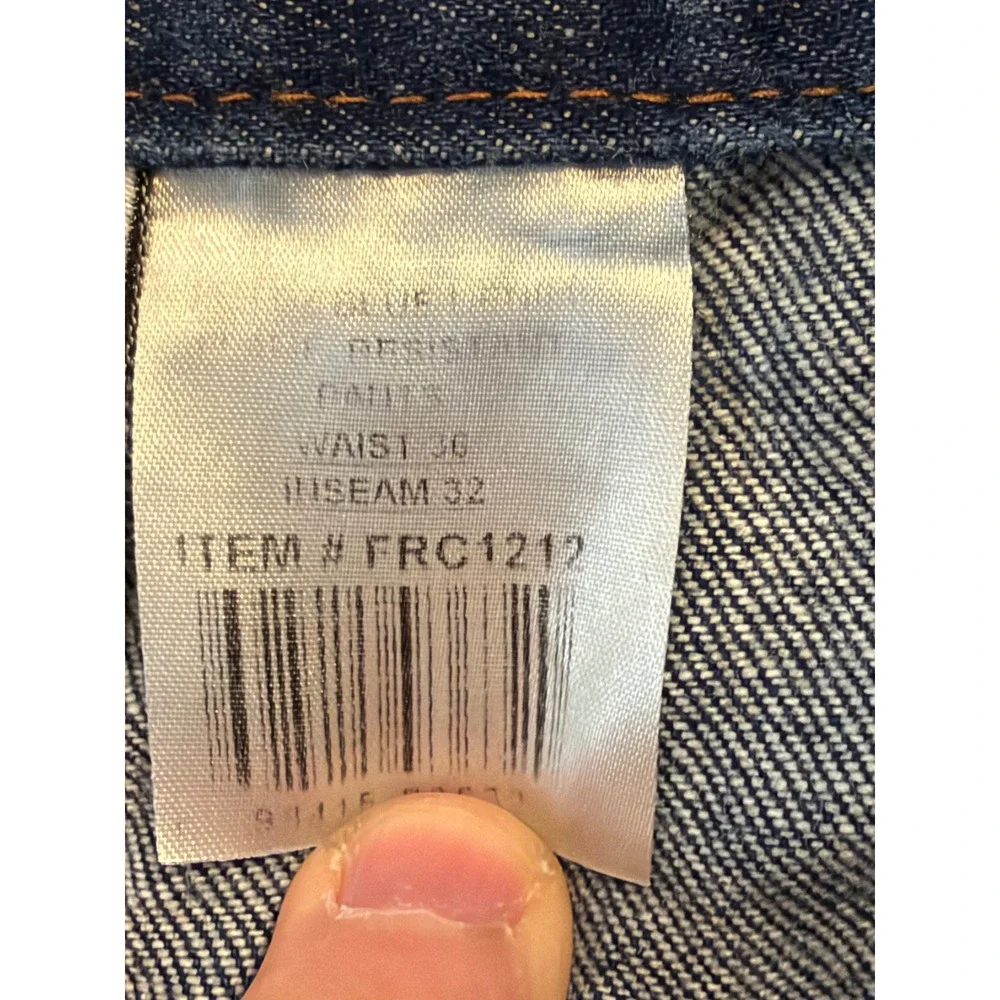 Rasco FR Work Jeans Mens 36x32 Blue Carpenter Flame Resistant Denim FRC1212